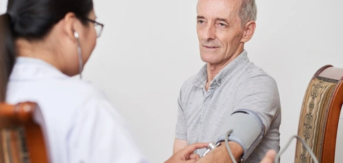 Male patient receiving a health checkup from a GP focusing on men’s health at Harpley Doctors Werribee
