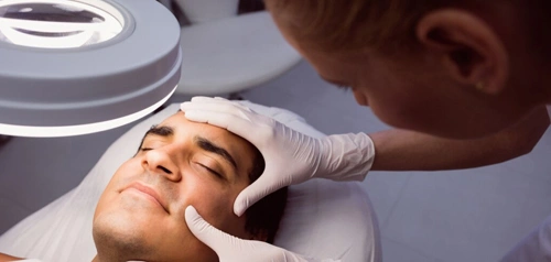 Patient undergoing a non-surgical skin check